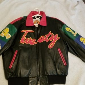 100% real leather bomber jacket
